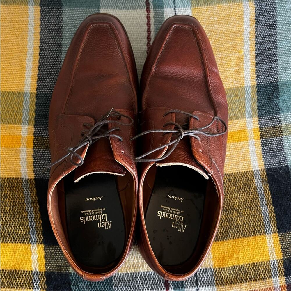 Allen Edmonds Mens Jackson Dress Shoes Size 9.5 Brown - Picture 3 of 11